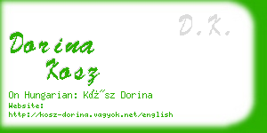 dorina kosz business card